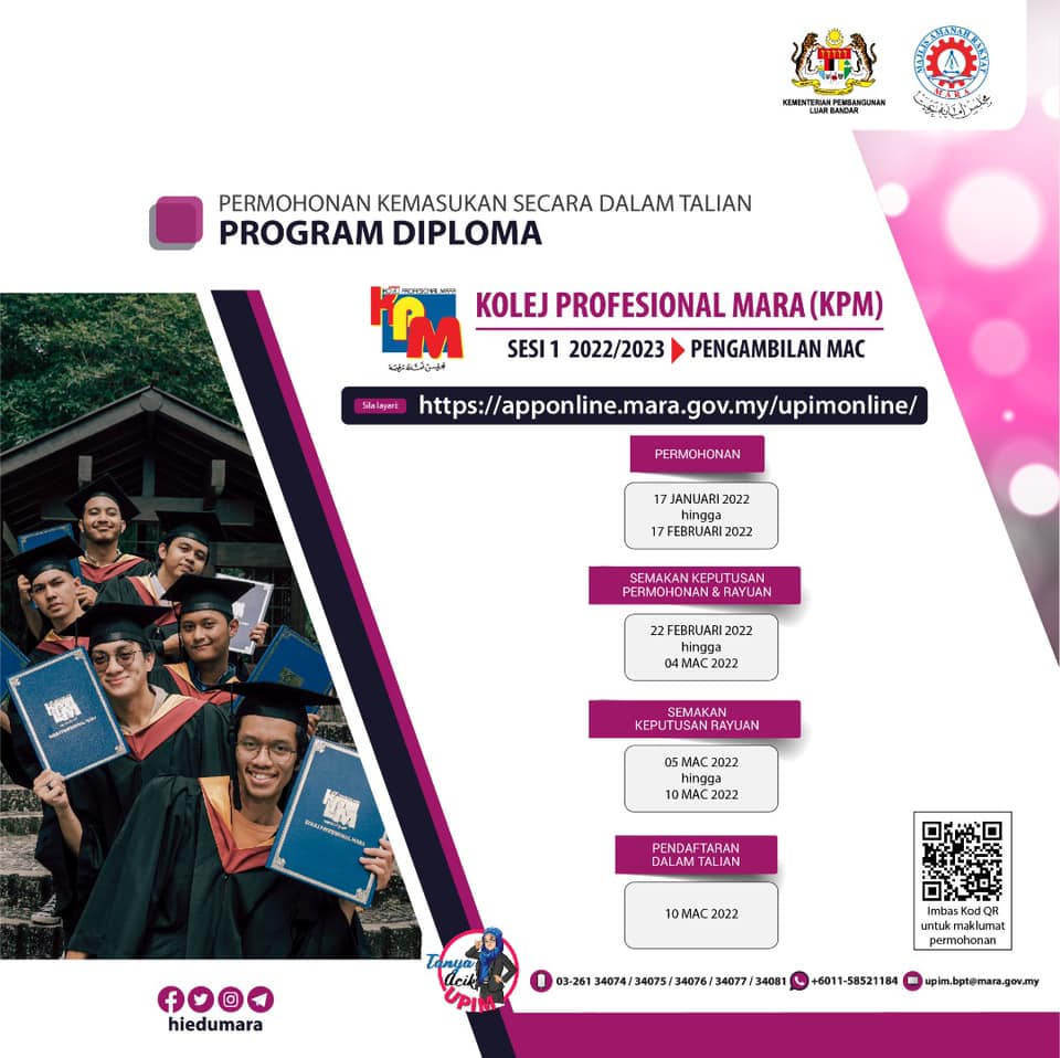 Permohonan Online Kemasukan ke Kolej Profesional MARA (KPM) | Semakan.NET